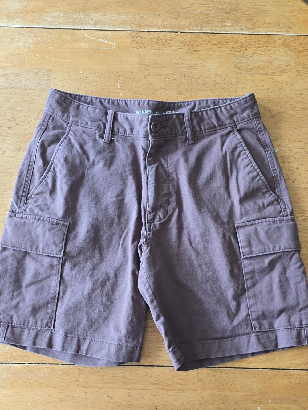 Old Navy | Men's | Brown | Cargo Shorts | Side Flap Pockets | Sz 32